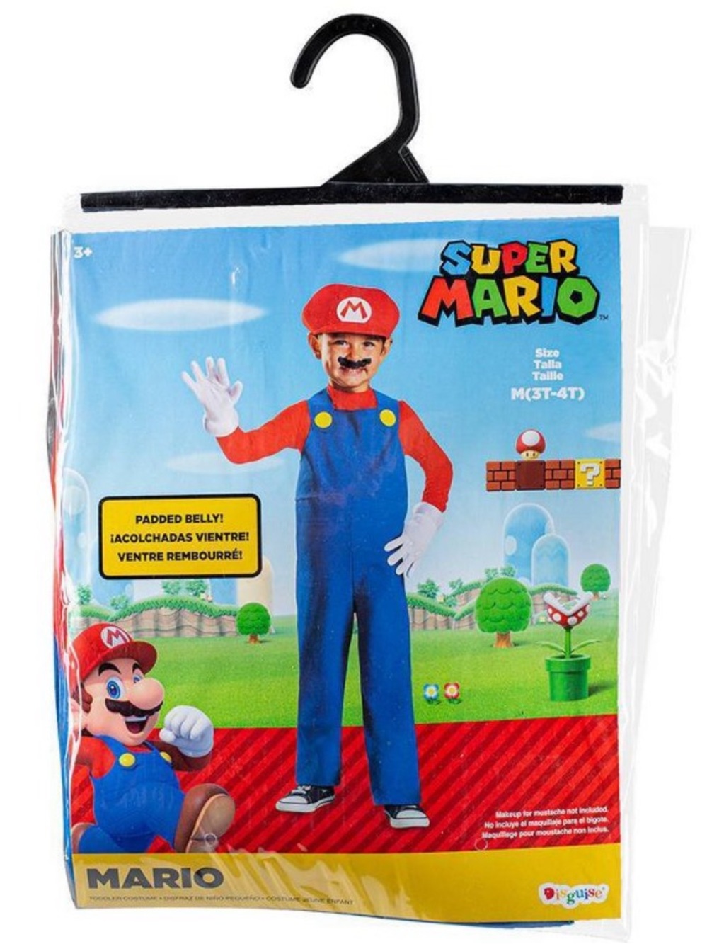 Super Mario Jumpsuit Costume - Size 3-4T